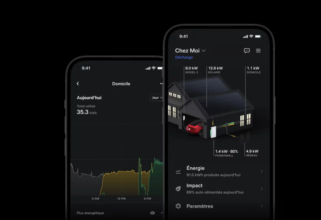 Pilotage Tesla Powerwall 3 - Application Mobile