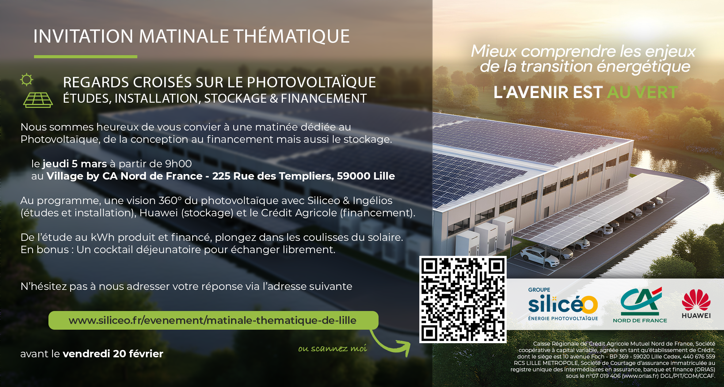 Matinale thématique photovoltaique Lille Mars 2026 Siliceo