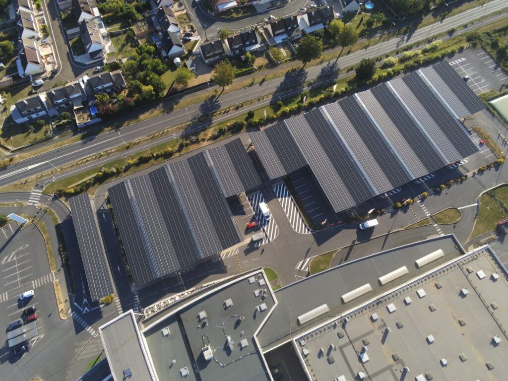 Ombrières parking photovoltaique